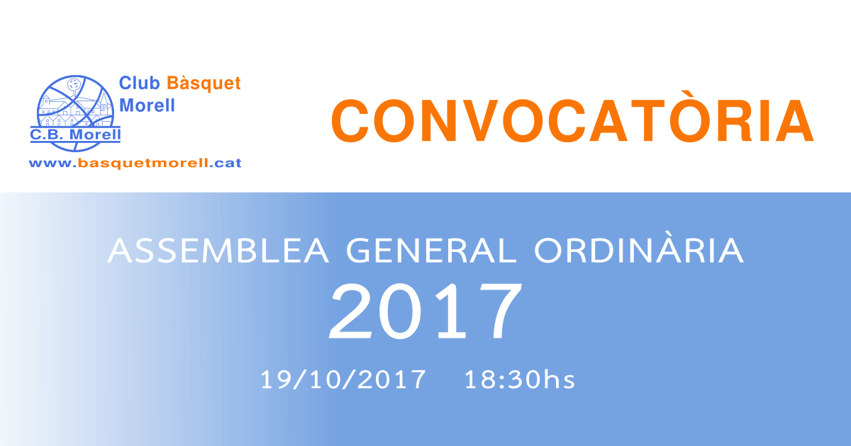Assemblea General CB Morell 2017